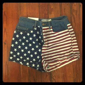 NWT American Apparel American Flag Jeans